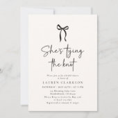 Whimsical Bow, Script-Schriftart Moderne Bindung d Einladung (Vorderseite)