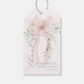 Whimsical Bow She is tying the knot Bridal shower Geschenkanhänger (Vorderseite)