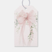 Whimsical Bow She is tying the knot Bridal shower Geschenkanhänger (Rückseite)