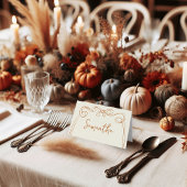 Whimsical Bow Thanksgiving Place Cards Platzkarte