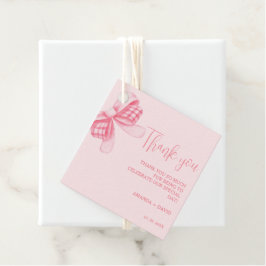 Whimsical Bow Wedding Brautparty Vielen Dank Geschenkanhänger