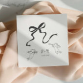 Whimsical Bow Wedding Napkin Serviette