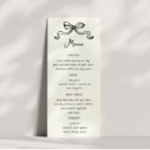Whimsical Bows Hand Drawn Wedning Dinner Menü Einladung