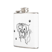 Whimsical Boxer: Bearbeiten von Text Line Art Flachmann (Links)