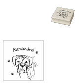 Whimsical Boxer: Bearbeiten von Text Line Art Gummistempel (Stempel)