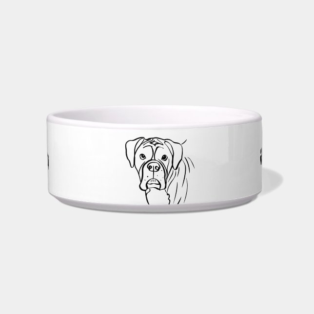 Whimsical Boxer: Bearbeiten von Text Line Art Napf (Vorderseite)