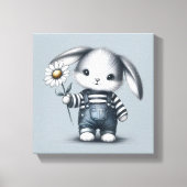 Whimsical Boy Bunny Leinwanddruck (Vorderseite)