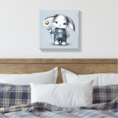 Whimsical Boy Bunny Leinwanddruck (Insitu (Schlafzimmer))