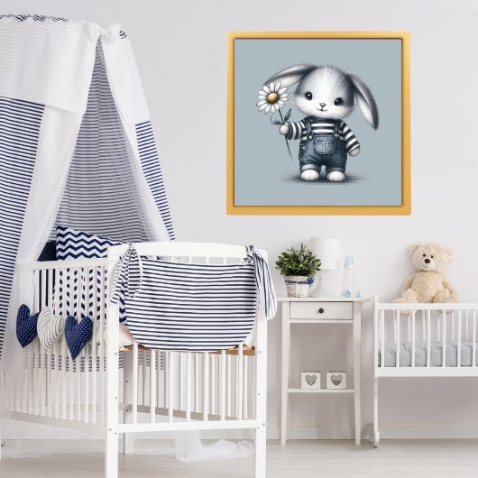 Whimsical Boy Bunny Poster