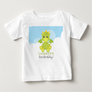 Whimsical Boy Dragon zum ersten Geburtstag Baby T-shirt