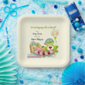 Whimsical Boy Frog Baby Dusche Personalisiert Pappteller (Party)