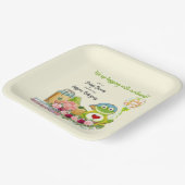 Whimsical Boy Frog Baby Dusche Personalisiert Pappteller (Gewinkelt)