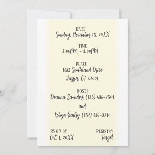 Whimsical Boy Frog Baby Shower Einladung (Rückseite)