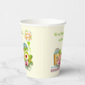 Whimsical Boy Frog Babydusche Papiertüten Pappbecher (Rechts)