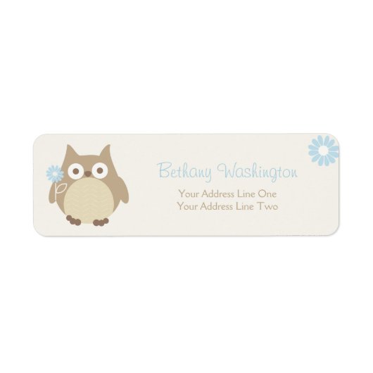 Whimsical Boy Owl Baby Dusche (Vorne)