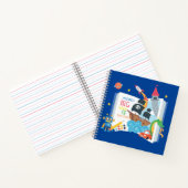 Whimsical Boy Spiral Sketch and Writing Notebook Notizblock (Innenseite)