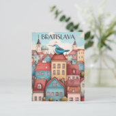 Whimsical Bratislava Travel Postkarte (Stehend Vorderseite)