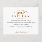 Whimsical Bread Bakery Cake Care Instructions Dankeskarte (Vorderseite)