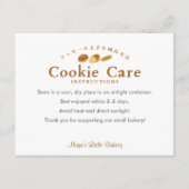 Whimsical Bread Bakery Cookie Care Instructions Dankeskarte (Vorderseite)