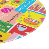 Whimsical Breakfast Muster  Schneidebrett (Ecke)