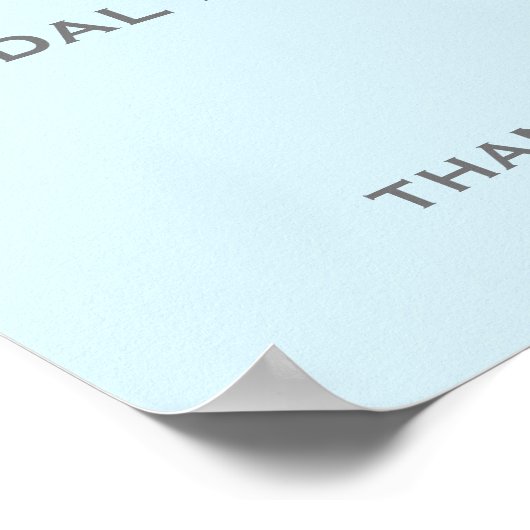 Whimsical Bridal Tee Begrüßungszeichen Poster (Ecke)