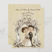 Whimsical Bride Groom Wedding Arch (Vorne/Hinten)