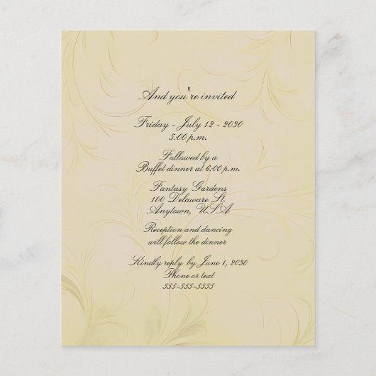 Whimsical Bride Groom Wedding Arch (Rückseite)