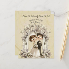 Whimsical Bride Groom Wedding Arch