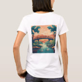 Whimsical Bridge Over River T-Shirt (Rückseite)