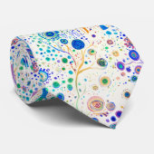 Whimsical Bright Colorful Trees White Krawatte (Gerollt)
