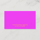 Whimsical Bright Colors Children's Calling Card Telefonnummerkarte (Rückseite)