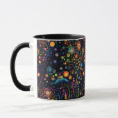 Whimsical Bright farbenfrohe Bäume Tasse (Links)