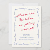 Whimsical Bright Fun Foto Monogram Wedding Save The Date (Vorderseite)