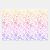 Whimsical Bright Neon Wildblume Garden Geschenkpapier Set (Vorderseite 3)
