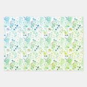 Whimsical Bright Neon Wildblume Garden Geschenkpapier Set (Vorderseite 2)