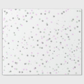 Whimsical Bright Red Snowfall Dos Holiday Geschenkpapier (Flach)