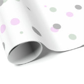 Whimsical Bright Red Snowfall Dos Holiday Geschenkpapier (Rolleneckpunkt)