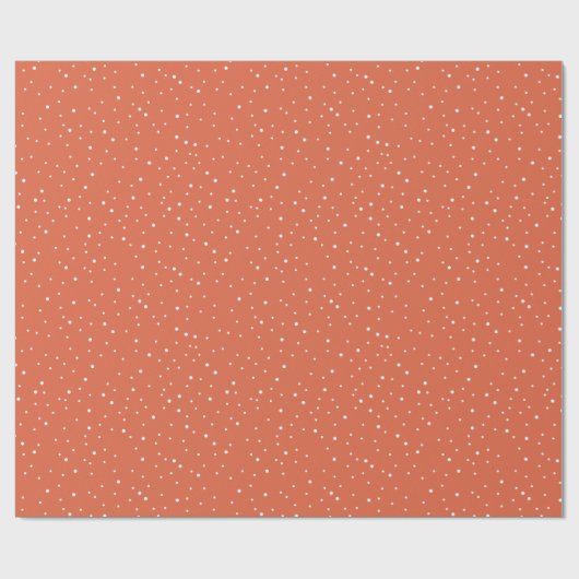 Whimsical Bright Red Snowfall Dots Holiday Wrappin Geschenkpapier (Flach)
