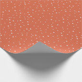 Whimsical Bright Red Snowfall Dots Holiday Wrappin Geschenkpapier (Ecke)