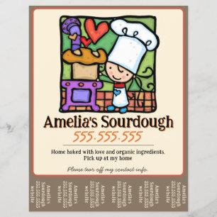 Whimsical Brotrezepte Süße Bäckerin Tearsheet Flyer
