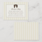 Whimsical Brown Bow Striped Books for Baby Begleitkarte (Vorne/Hinten)