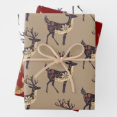 Whimsical Brown Deep Christmas Geschenkpapier Set (Beispiel)