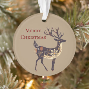 Whimsical Brown Deep Christmas Ornament