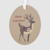 Whimsical Brown Deep Christmas Ornament (Vorderseite)