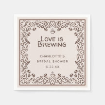 Whimsical Brown Love Is Brewing Brautparty