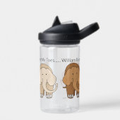 Whimsical Brown Tan Kupfer Elefanten Trinkflasche (Links)