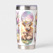 Whimsical Brushstroke Hochland Kuh Oster 20oz Thermobecher (Vorderseite)