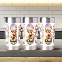 Whimsical Brushstroke Hochland Kuh Oster 20oz Thermobecher