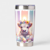 Whimsical Brushstroke Oster Highland Cow 20oz Thermobecher (Vorderseite)