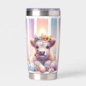 Whimsical Brushstroke Oster Highland Cow 20oz Thermobecher (Rückseite)